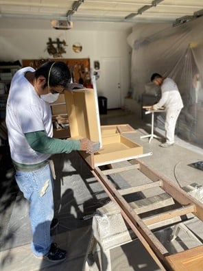 painting cabinets in garage