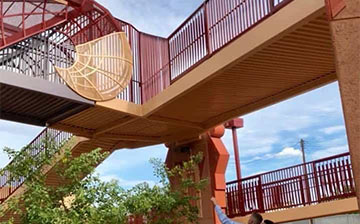 Pedestrian Bridge And Metal Bridge Painting In Gilbert